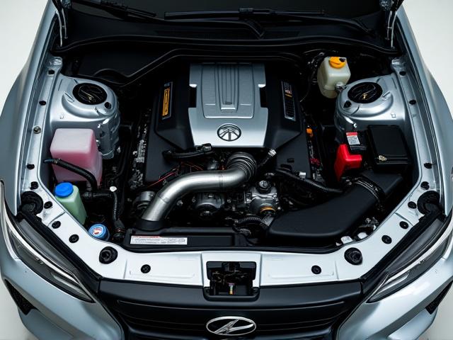 깨끗하게 세척된 차량 엔진룸